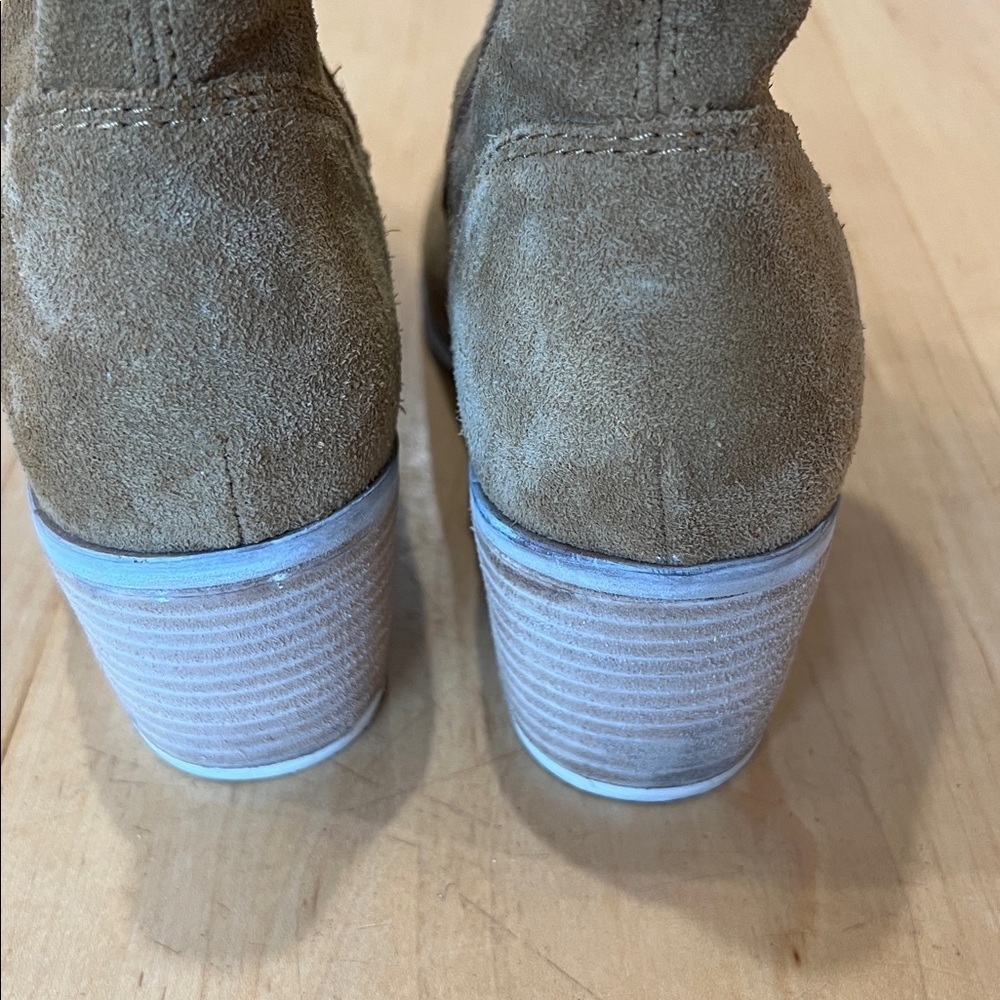 Crevo Tan Suede Ankle Booties - Picture 3 of 5